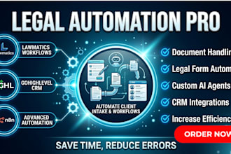 legal forms automation, workflow in lawmatics, gohighlevel ,n8n law firm website