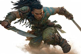 draw dnd character, fantasy character illustration, rpg character