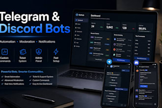 build a telegram or discord bot for orders and community