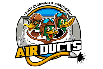 design attractive air duct cleaning company logo