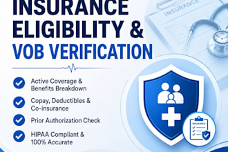 do professional US insurance eligibility and benefits verification vob