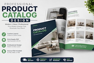 design a professional product catalog brochure PDF