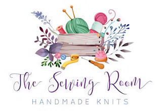create an authentic vintage crochet and knitting logo