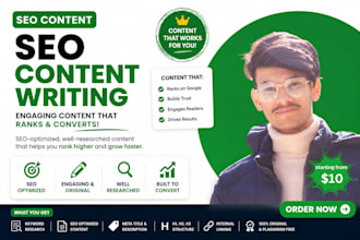 write keyword researched SEO articles for your website