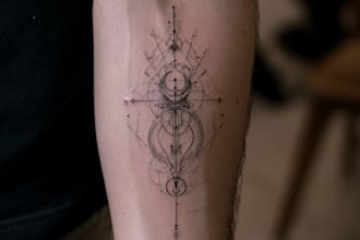 create a minimalist fine line tattoo design
