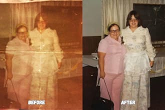 repair, colorize, old damaged photos