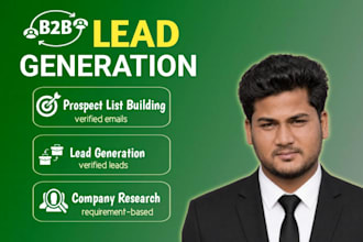 do b2b lead generation, prospect list building and company research