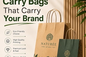 design a custom shopping bag for retail, luxury and product packaging brands