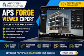 develop autodesk platform services aps forge viewer web application