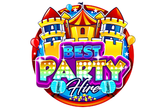 make your in a creation bouncy castles logo in 24 hours