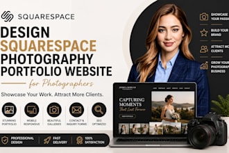 design squarespace photography portfolio website for photographers