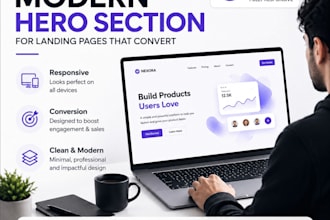 create a modern hero section for your website