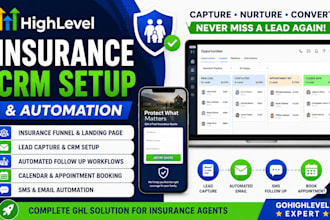 set up gohighlevel for insurance agents with CRM automation