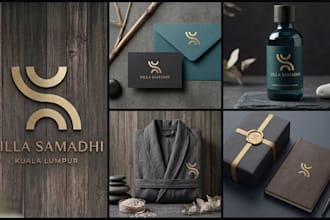 design a minimal brand identity and logo for your food, restaurant or café