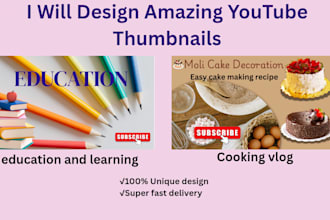 design creative youtube thumbnail