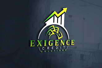 design modern financial logo finance, investment, banking and fintech business