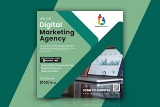 design engaging social media posts for your marketing agency and business