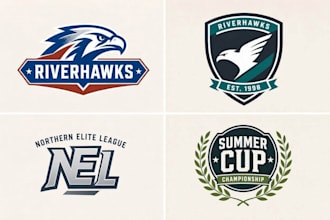 design sports logo for team, league and tournament