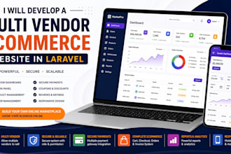 develop a multi vendor ecommerce website in laravel