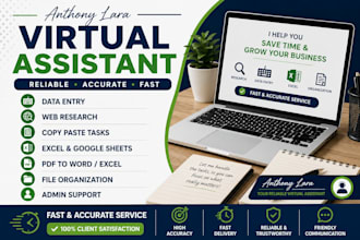 be your assistant virtual for data entry and web research