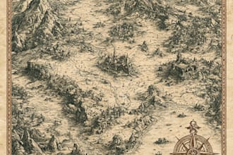 draw unique hand drawn map illustration