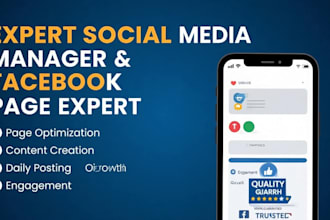 be your expert facebook page manager and social media manager