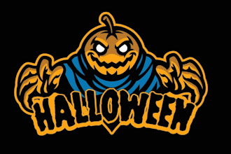 create a modern awesome halloween logo design