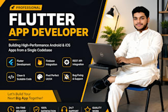 custom flutter app development for android and ios