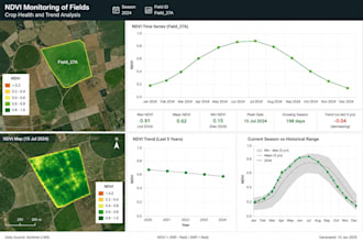 create ndvi crop monitoring maps from satellite imagery