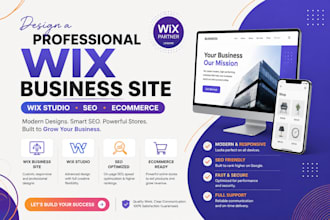 design a professional wix business site, wix studio, SEO, and ecommerce