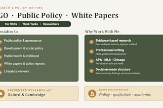 write policy and research reports