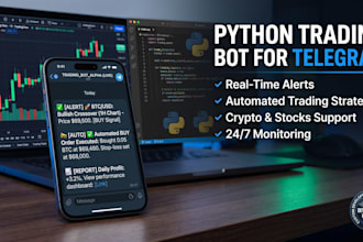 build a python telegram bot for trading alerts and automation
