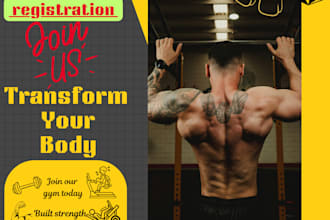 design modern gym and fitness posters that attract clients