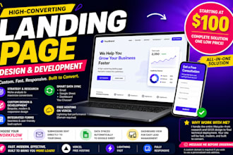 develop a custom single page website with a contact form