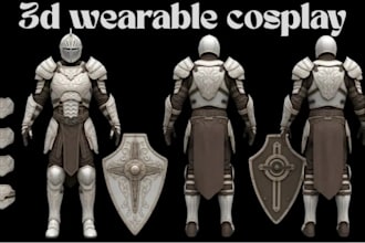 design wearable cosplay creation cosplay model anime cosplay armor 3d printing