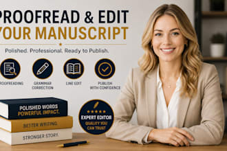 proofread, book editor, manuscript, grammar correction, line edit proofreading