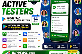 get 25 professional testers for your android app 14 day closed testing