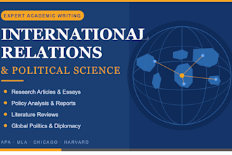 write research articles on geopolitics and international affairs