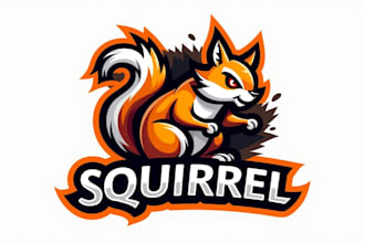 design awesome squirrel logo just in 12 hours