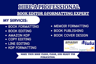 do your memoir with developmental editing, copy editing and proofreading