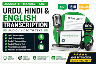 do accurate urdu audio transcription and translation