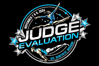 design gymnastics sports logo for your team and events