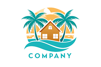 create a luxury hotel resort and travel logo design