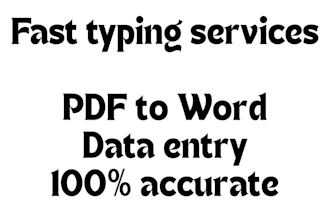 do accurate copytyping and data entry