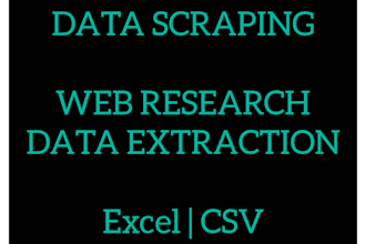 provide data scraping and web research services