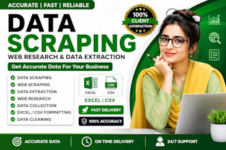scrape websites extract data and do web research