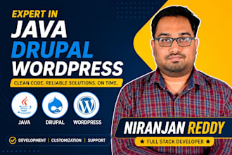do website development using wordpress drupal
