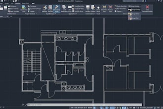 do autocad 2d drafting floor plans and fire escape plans