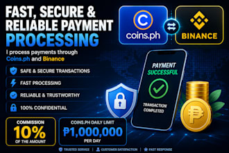 do payment processing in coins and binance