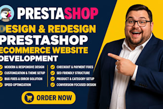 design prestashop website and redesign prestashop ecommerce website development